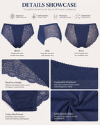 5-Pack Sexy See-through Floral Lace Seamless Panties