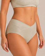 Multi-Pack Seamless Pure Cotton Low Waist V-Shaped Maternity Antibacterial Briefs