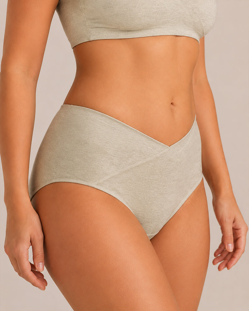 Multi-Pack Seamless Pure Cotton Low Waist V-Shaped Maternity Antibacterial Briefs