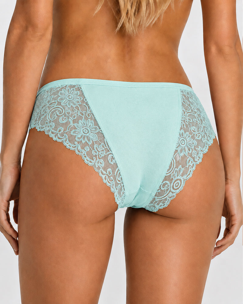 5-Pack Sexy Lace Openwork Cotton Crotch High Elastic Panties