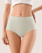 Five-Pack Pure Cotton High Waist Tummy Control Ribbed Briefs