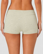 Pure Cotton Floral Print Tummy Control Seamless Breathable Boxer Briefs