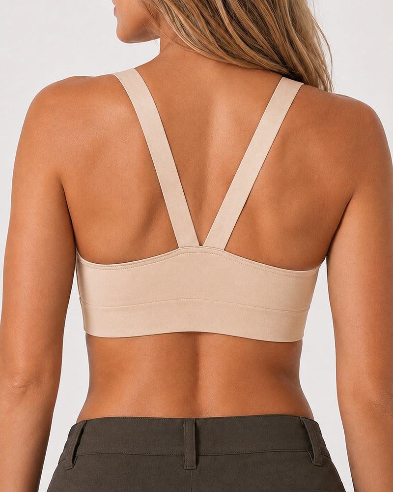 2-Pack Front Closure Deep V Seamless Push-up Wireless Bra
