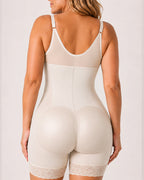 Women Tummy Control V-shaped Elastic Band with Zipper Closure Shapewear