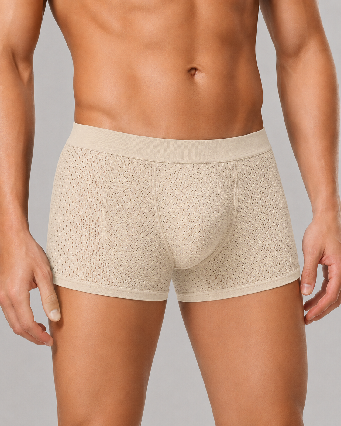 2-Pack Men's Breathable Mesh with Removable Pads for Buttock Shaping Panties