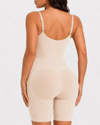 Seamless Tummy Control Back Pull-Down Bodysuit Shapewear