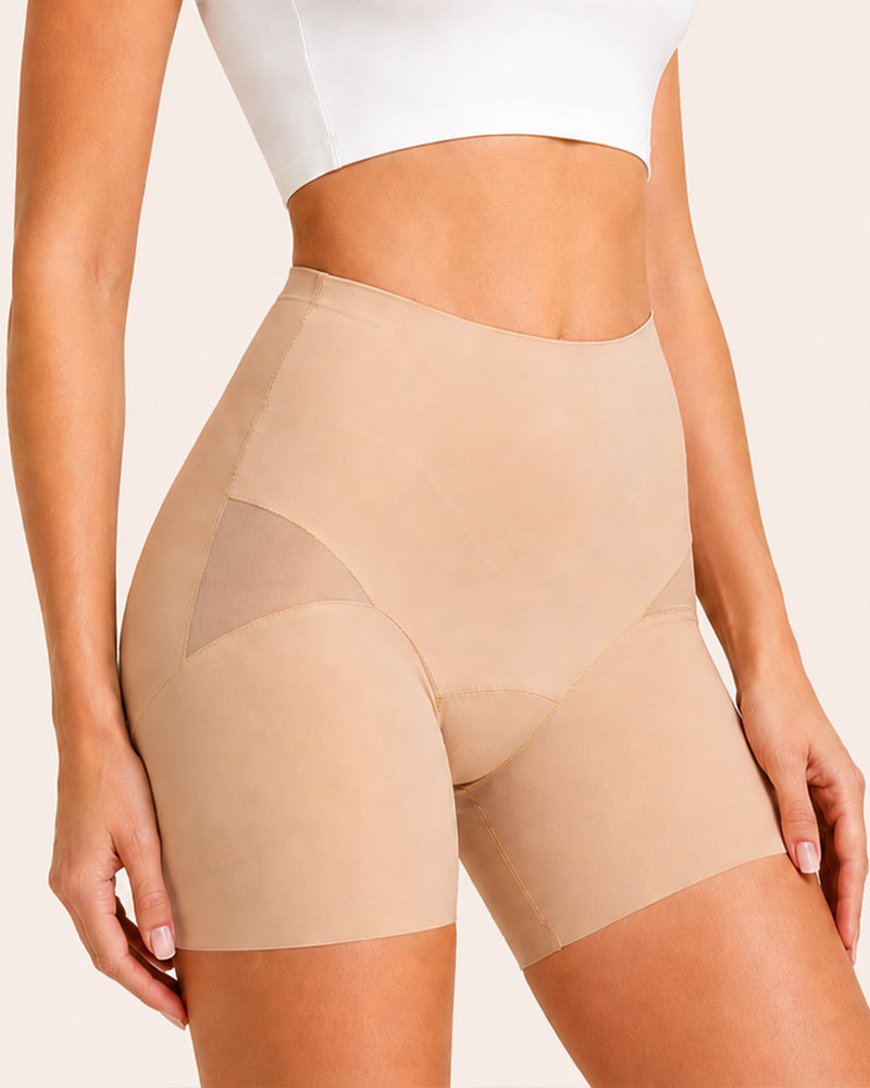 2-Pack High Waist Tummy Control Seamless Breathable Mesh Shaping Shorts
