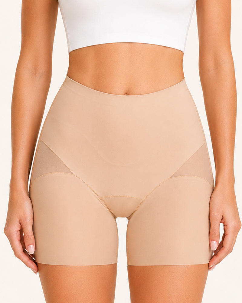 2-Pack High Waist Tummy Control Seamless Breathable Mesh Shaping Shorts