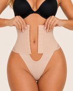 Front Closure Hook-eye Tummy Control Lace Shaping Panties