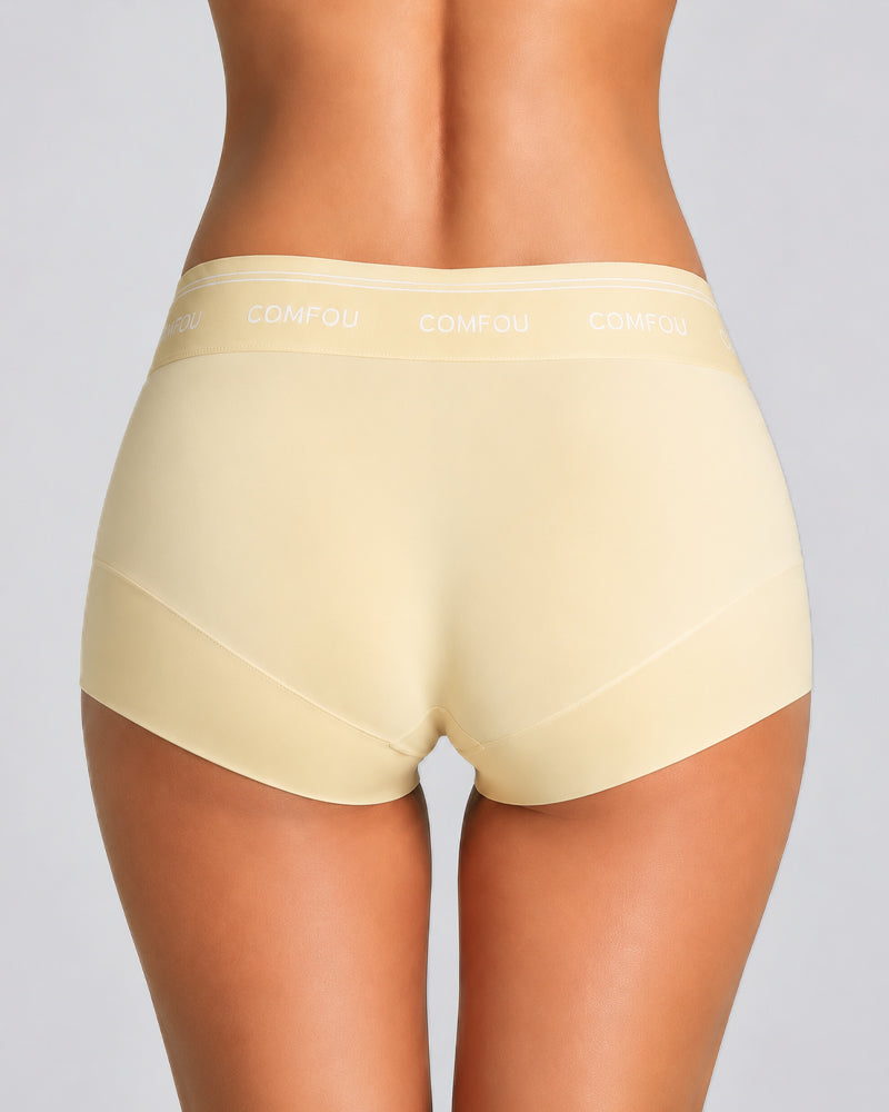 Five-Pack Mid Waist Pure Cotton High Elasticity Breathable Briefs