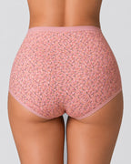 4-Pack High Waist Cotton Printed Loose Stretch Briefs