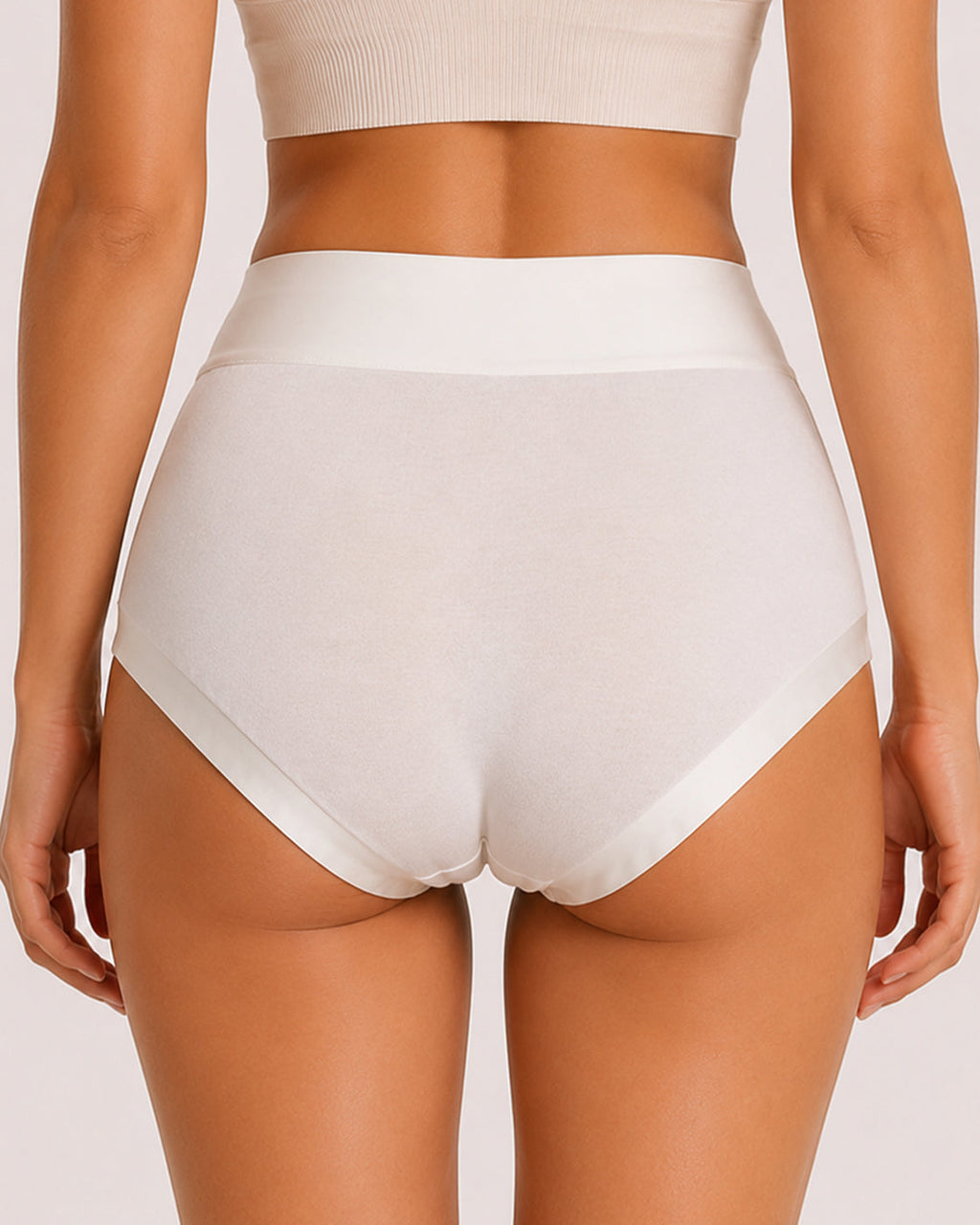 Five-Pack Pure Cotton High Waist Tummy Control Seamless Breathable Briefs
