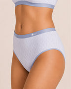 4-Pack Mid-waist Cotton Antibacterial Seamless Jacquard Breathable Briefs