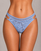 Multiple-Pack Sexy Lace Mesh Metal Buckle Decoration Thongs