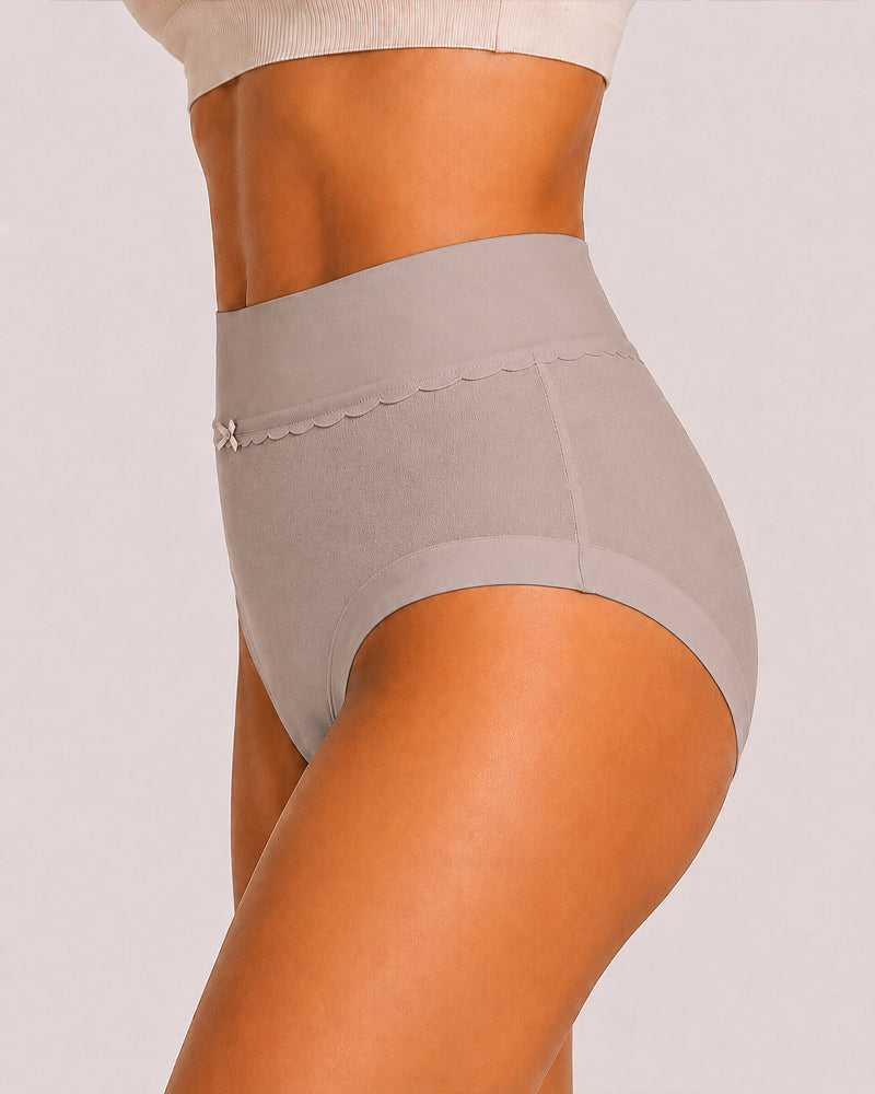 Five-Pack Pure Cotton High Waist Tummy Control Seamless Breathable Briefs