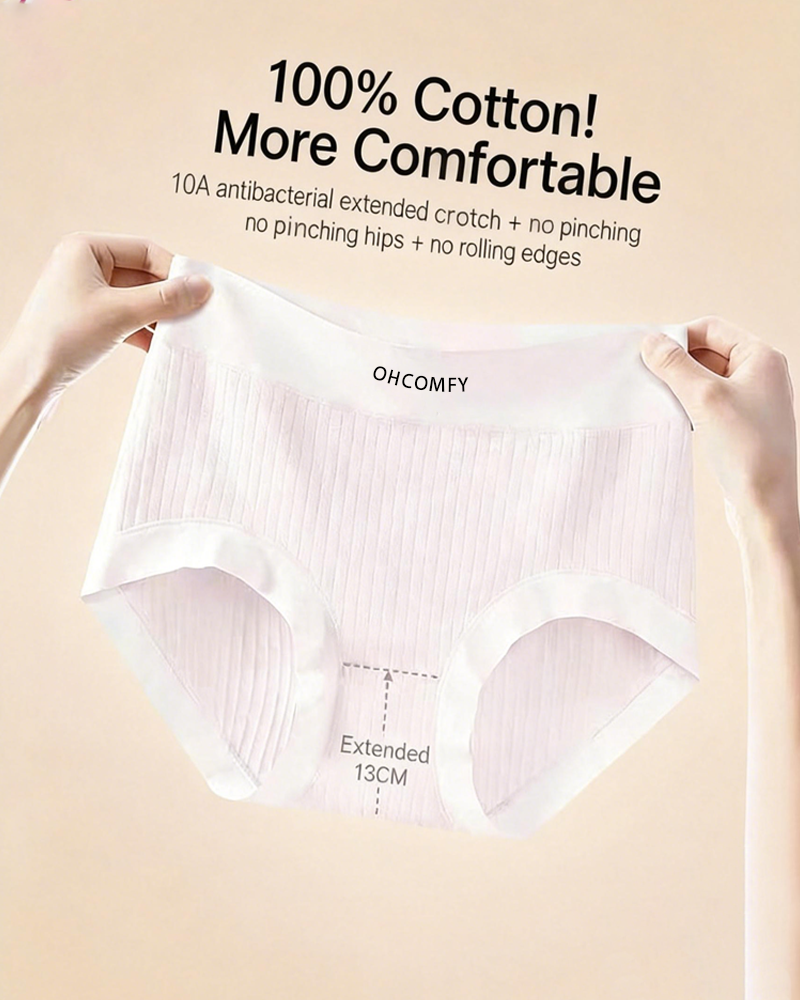 Cotton Antibacterial Seamless Breathable Briefs