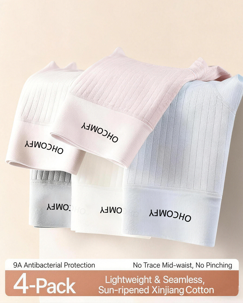 Five-pack Cotton Antibacterial Seamless Breathable Briefs