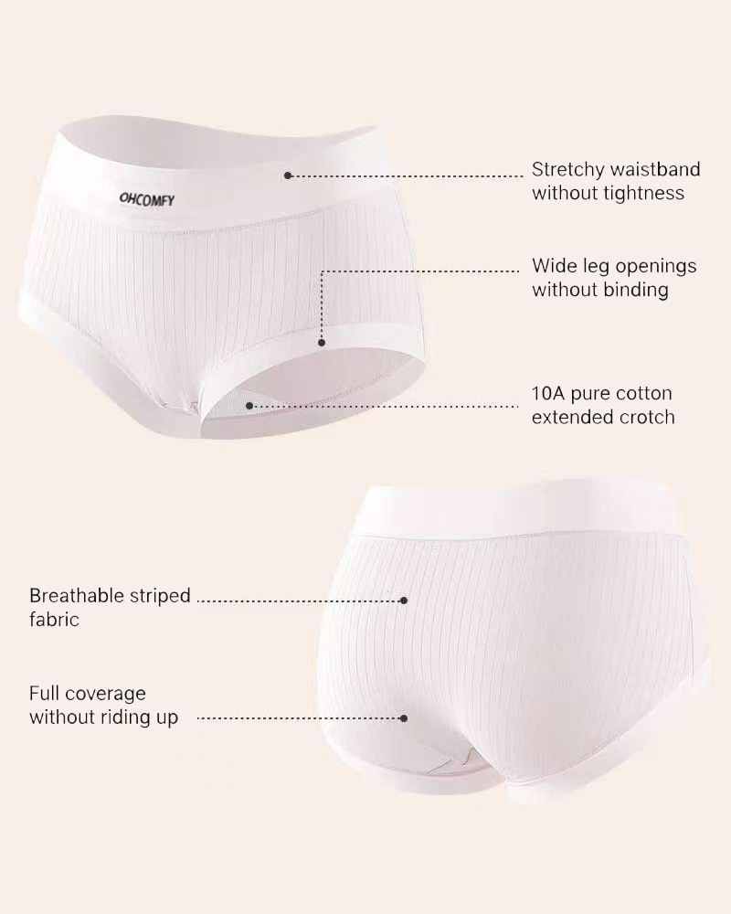Five-pack Cotton Antibacterial Seamless Breathable Briefs