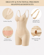 Women's Seamless Double-Layer Tummy Control Zipper Bodysuit Shapewear