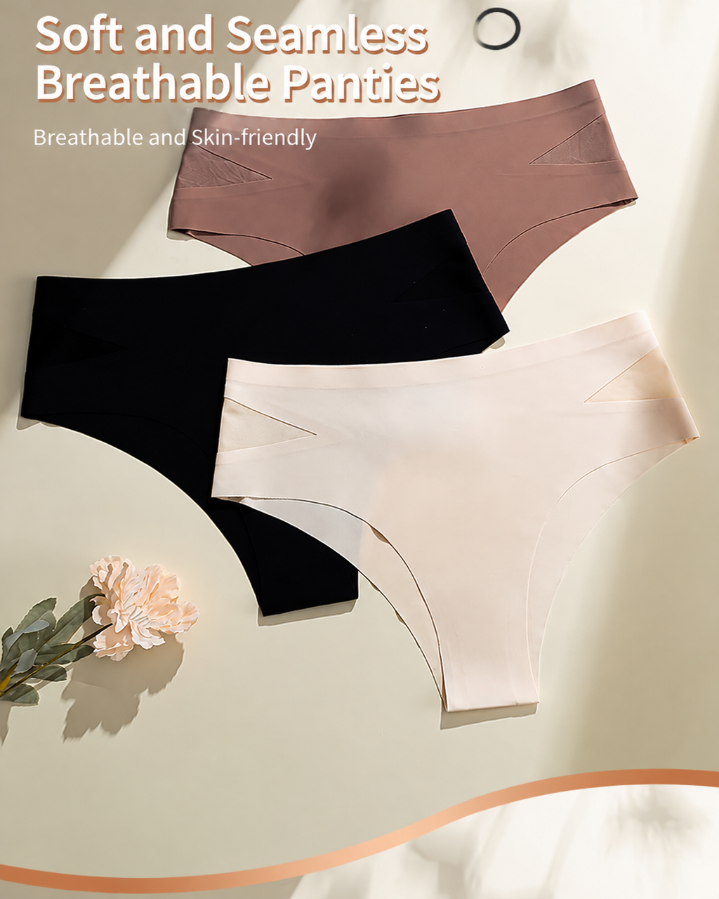 5-Pack Seamless Mesh Cutout Elastic Panty