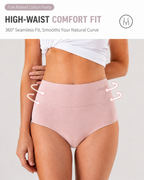 5-Pack Plus Size High Waist Tummy Control Pure Cotton Breathable Briefs