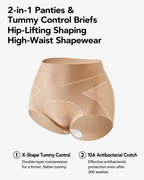 2-Pack High Waist Seamless Ice Silk Hip-Lifting Shaping Panties