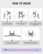 Front Closure Cross Back Wireless Posture Seamless Support Bra