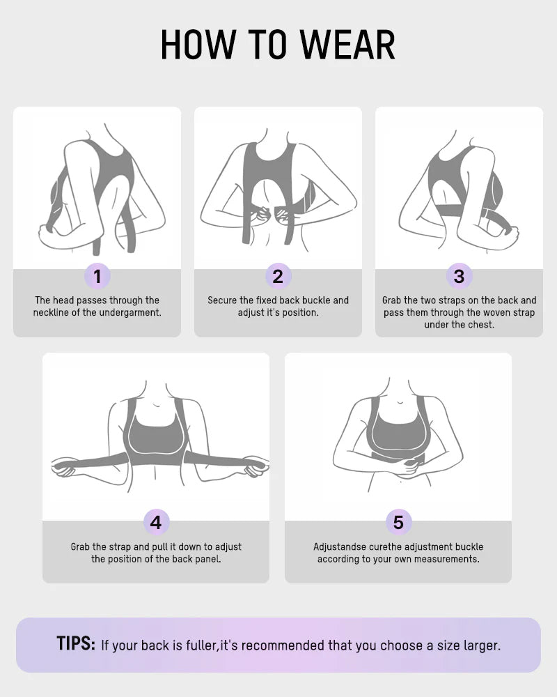 Front Closure Cross Back Wireless Posture Seamless Support Bra
