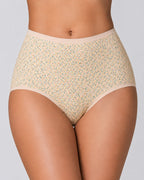 4-Pack High Waist Cotton Printed Loose Stretch Briefs