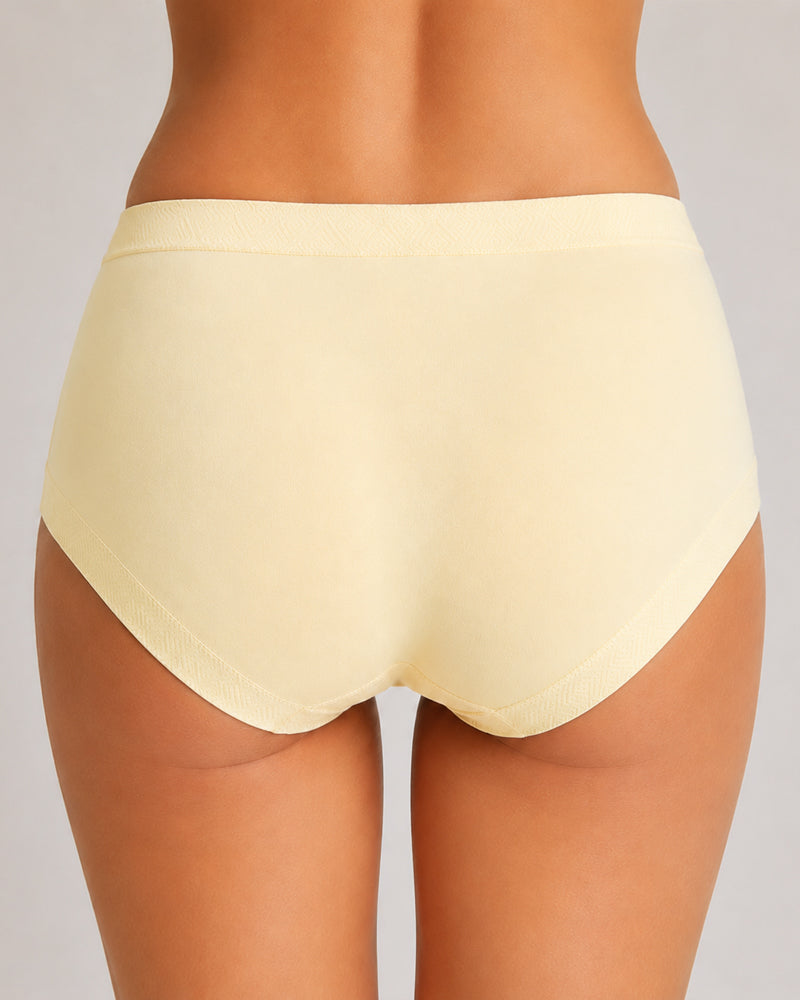 5-Pack Mid Waist Soft Modal Cotton Panties
