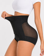 High Waist Hook-eye Tummy Control Mesh Seamless Shaping Panties