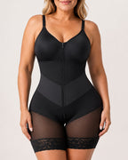 Women Tummy Control V-shaped Elastic Band with Zipper Closure Shapewear