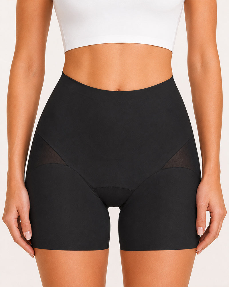 2-Pack High Waist Tummy Control Seamless Breathable Mesh Shaping Shorts