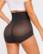 High Waist Hook-eye Tummy Control Mesh Seamless Shaping Panties
