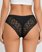 5-Pack Sexy Seamless Ice Silk Lace Patchwork Breathable Panties
