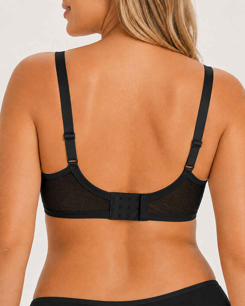 Plus Size Floral Lace Full Cup Bra