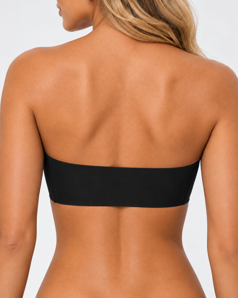Double Front Closure Strapless Seamless Wire-free Push-up Bra