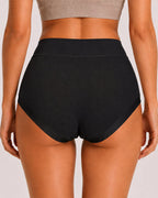 Five-Pack Pure Cotton High Waist Tummy Control Seamless Breathable Briefs