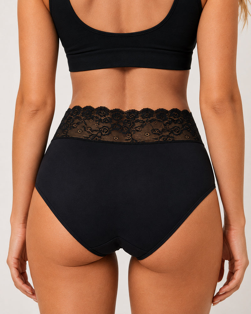 5-Pack Lace Trim Cotton Seamless Panties