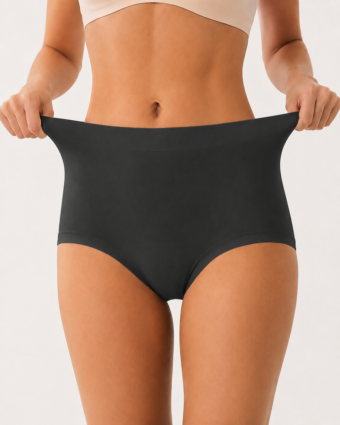 5-Pack High Waist Seamless Lyocell Cotton Briefs
