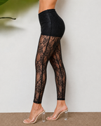 Women's Sexy Lace Mesh Hollow-Out Long Pants