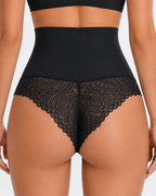 2-Pack High Waist Elastic Tummy Control Lace Hip Lift Shaping Thongs