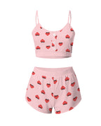 Casual Printed Comfortable Breathable Tank Top and Shorts Loungewear Set