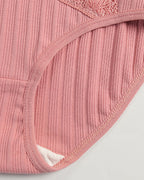 Lace-trimmed Pure Cotton Breathable Comfort Stretch Briefs