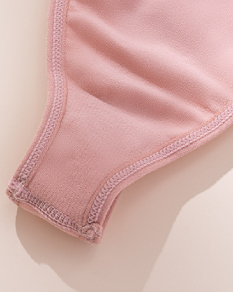 Women's Seamless Sports Fitness Solid Color Elastic T-Thong