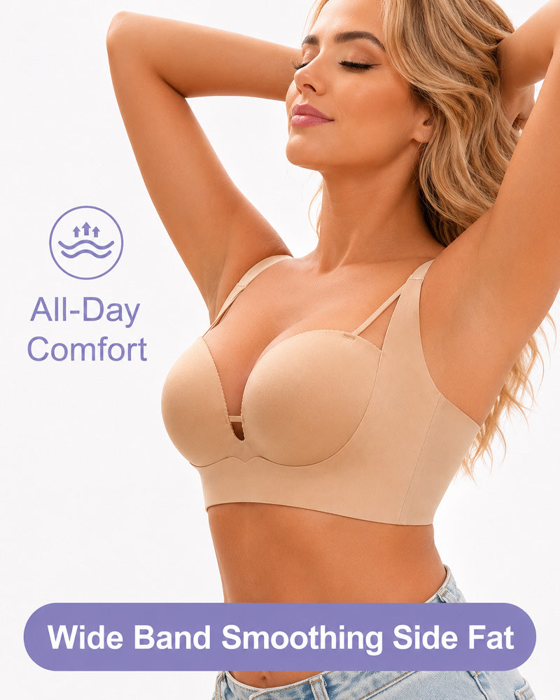 Women's Wire-free Padded Push-up Seamless T-shirt Bra
