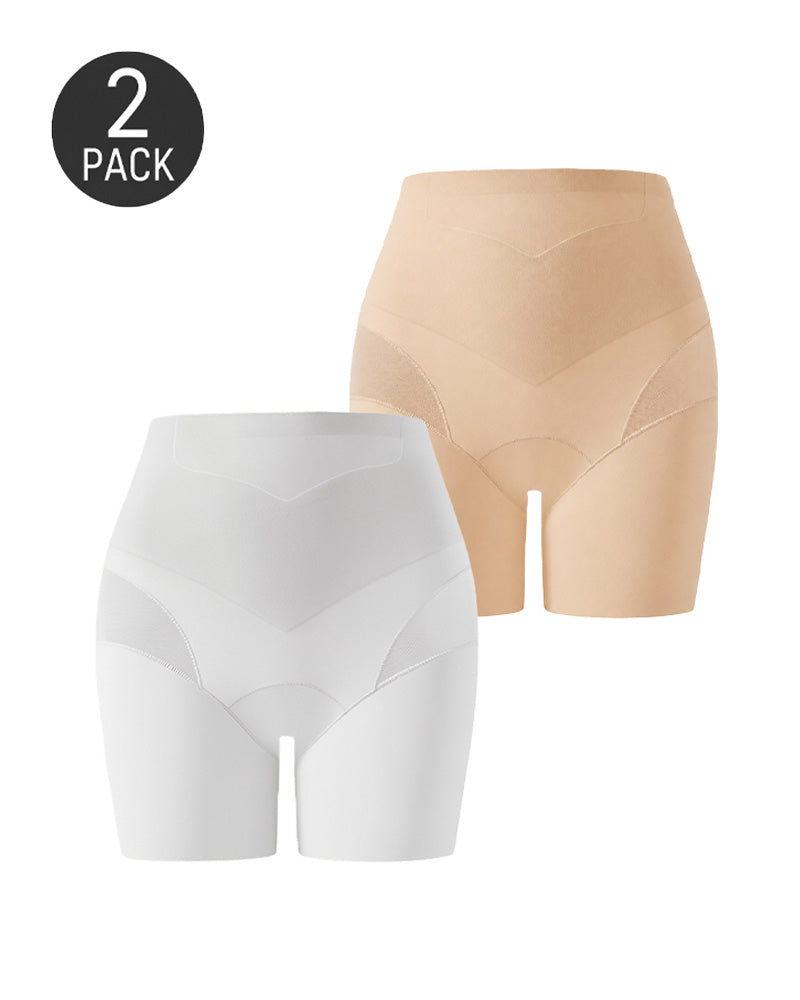 2-Pack High Waist Tummy Control Seamless Breathable Mesh Shaping Shorts