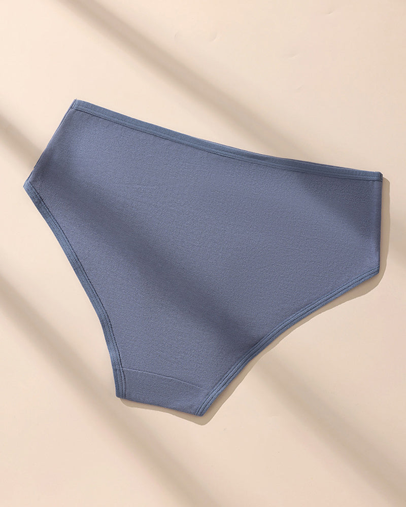 4-Pack Women's High-waisted Seamless Tummy Control Pure Cotton Thong