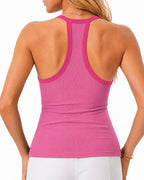 V Neck Cotton with Built-in Bust Support Sleeveless Vest