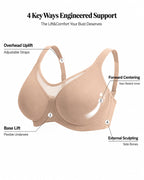 Full-Cup Plus Size Underwire Support Unpadded Bra